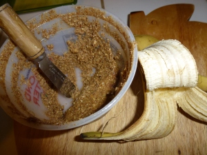 almond butter & banana